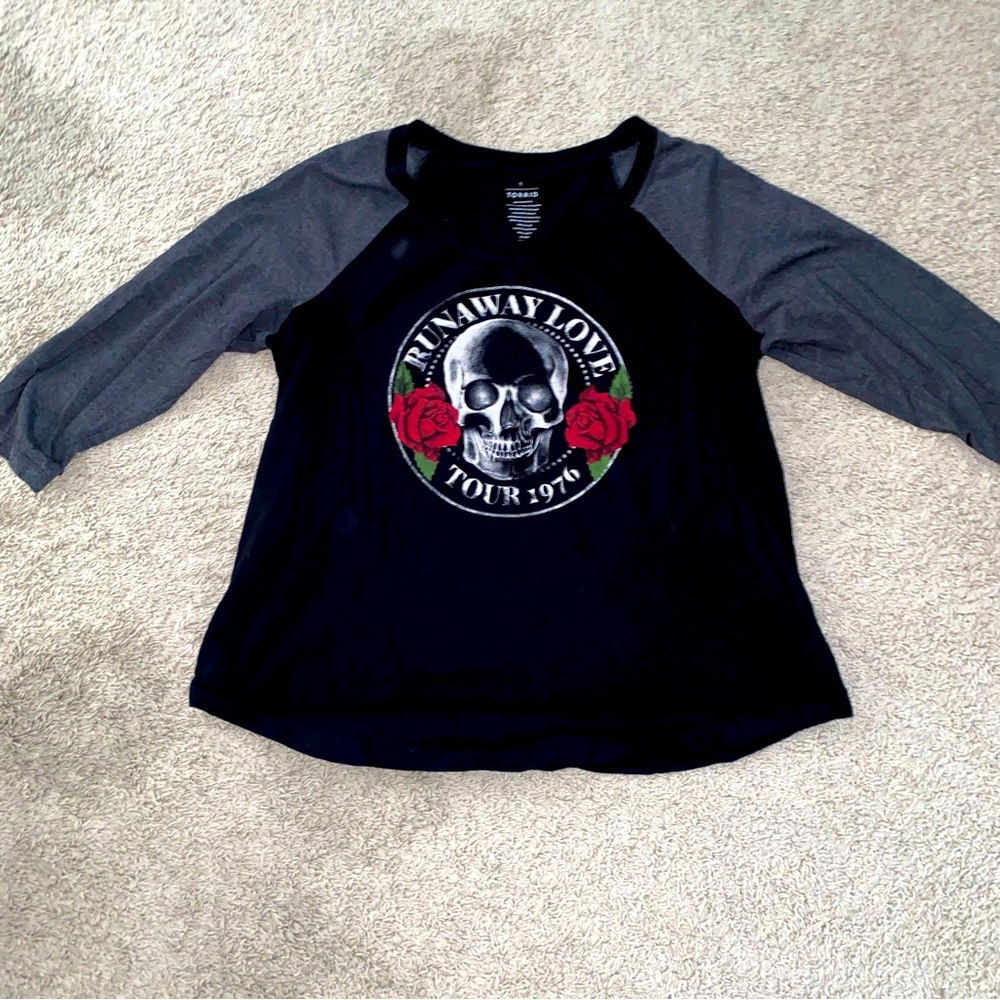 3/4 sleeve rock tee